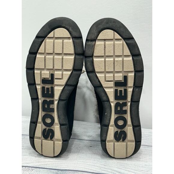 Sorel Womens Black Suede Explorer Joan Waterproof Winter Boots Faux Fur Size 6.5 - Picture 11 of 11